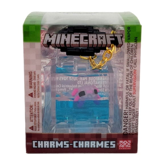Minecraft Series 2 Charms Axolotl 2.5 Inch Backpack Hanger Keychain - Picture 1 of 4